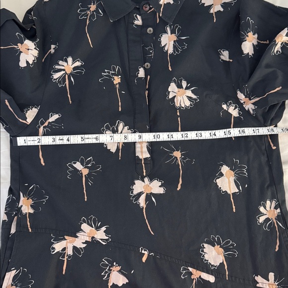 Maeve Anthropologie Button Front Asymmetrical Slit Floral Dress XSP - Picture 9 of 9